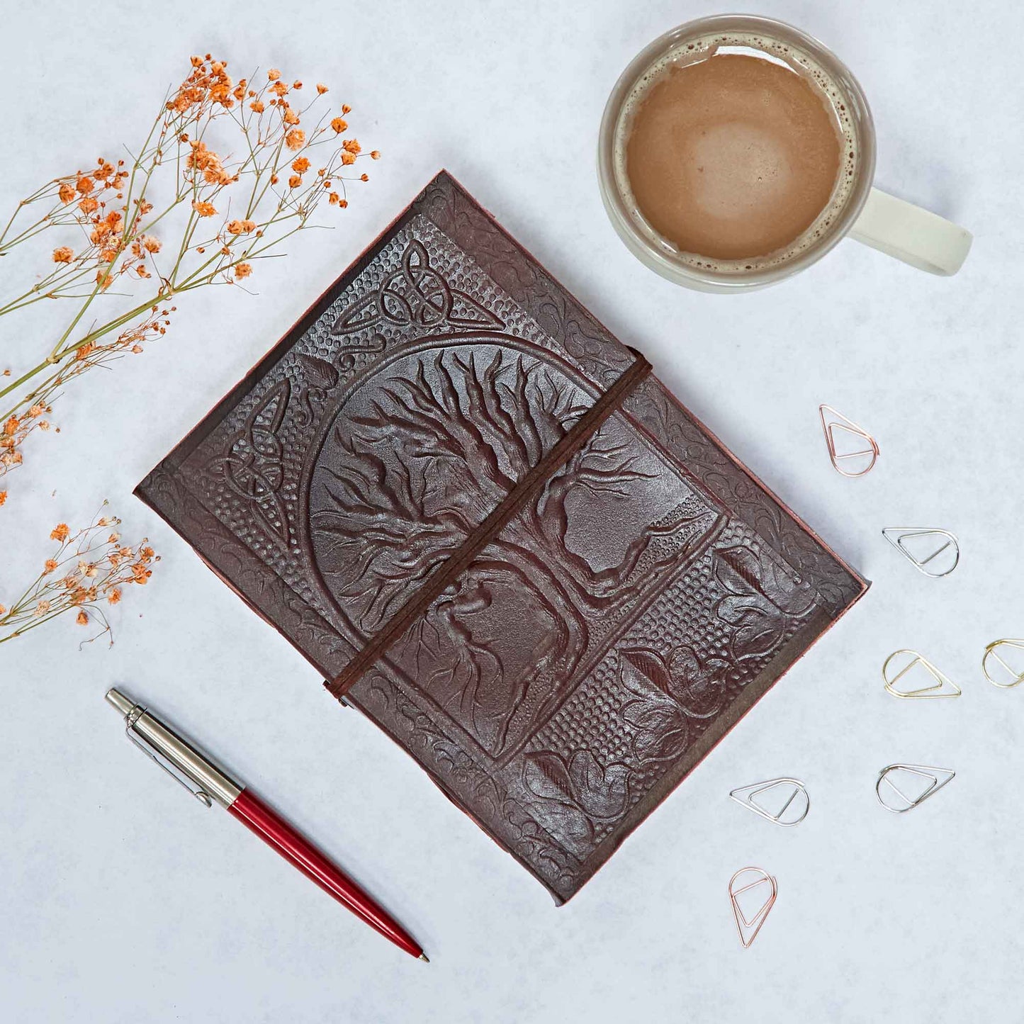 Indra Tree of Life Leather Journal