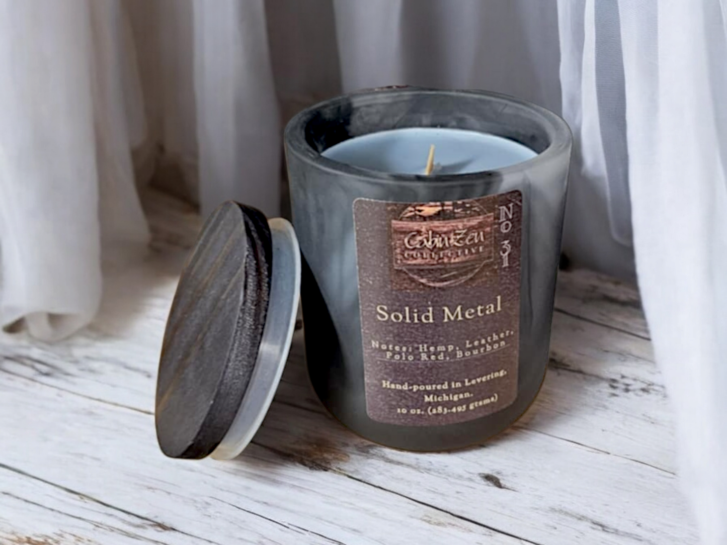 Solid Metal 10 oz. Candle