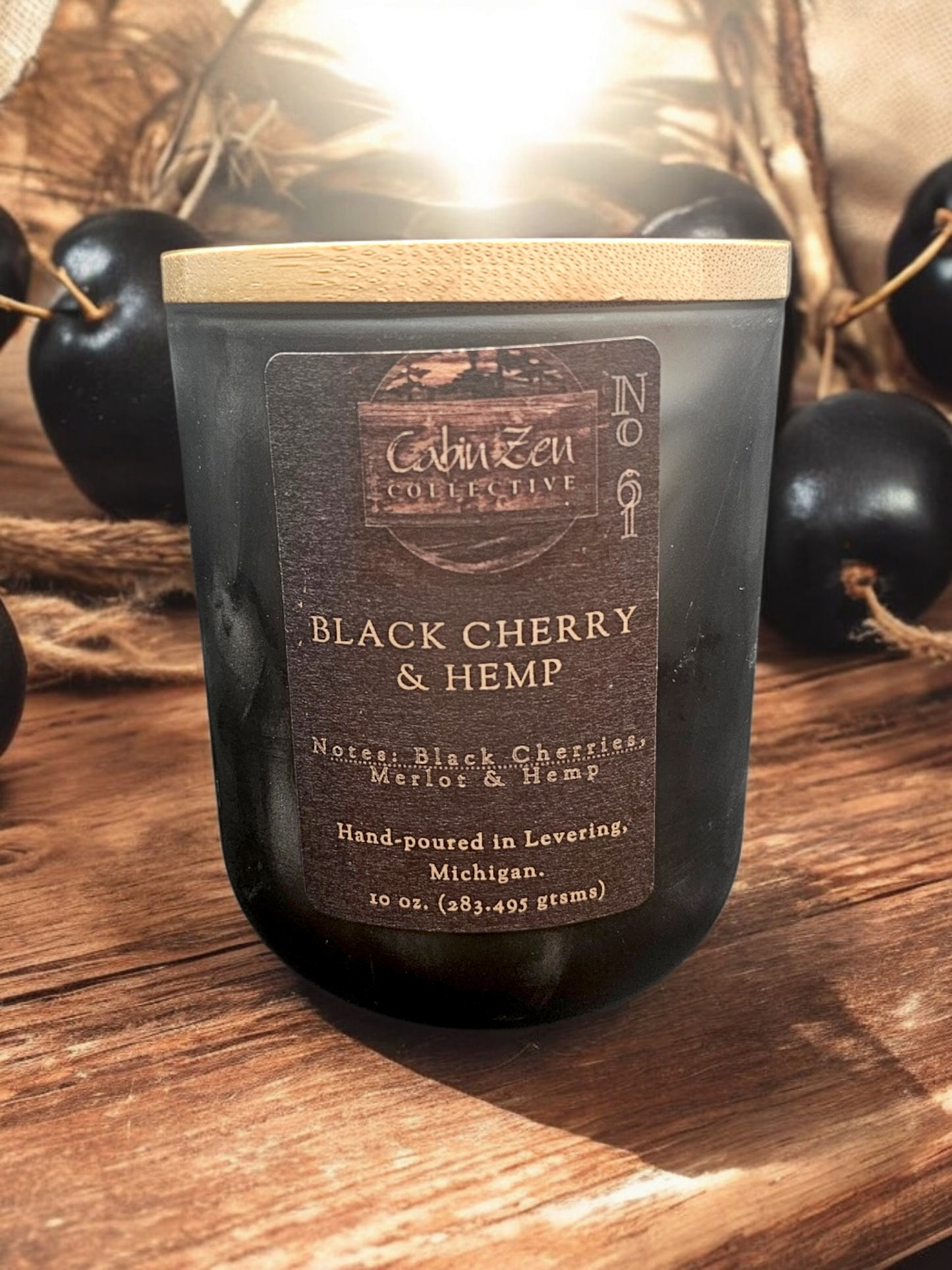 Black Cherry & Hemp 10 oz. Candle