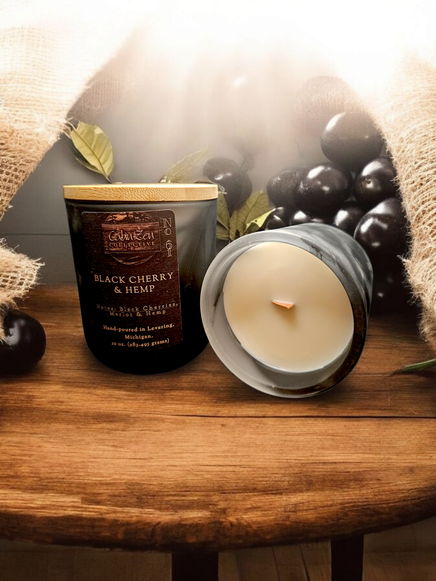 Black Cherry & Hemp 10 oz. Candle