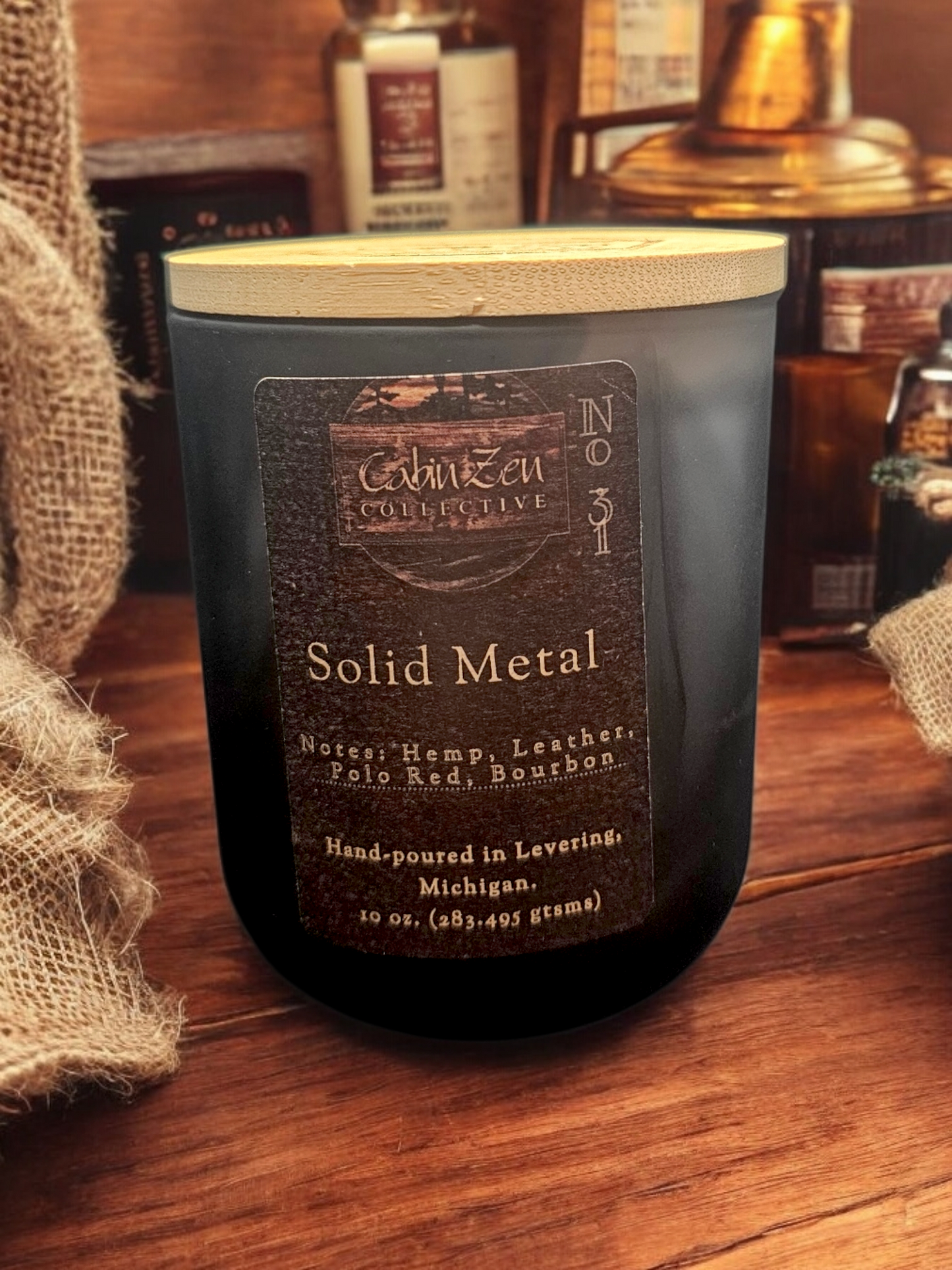 Solid Metal 10 oz. Candle