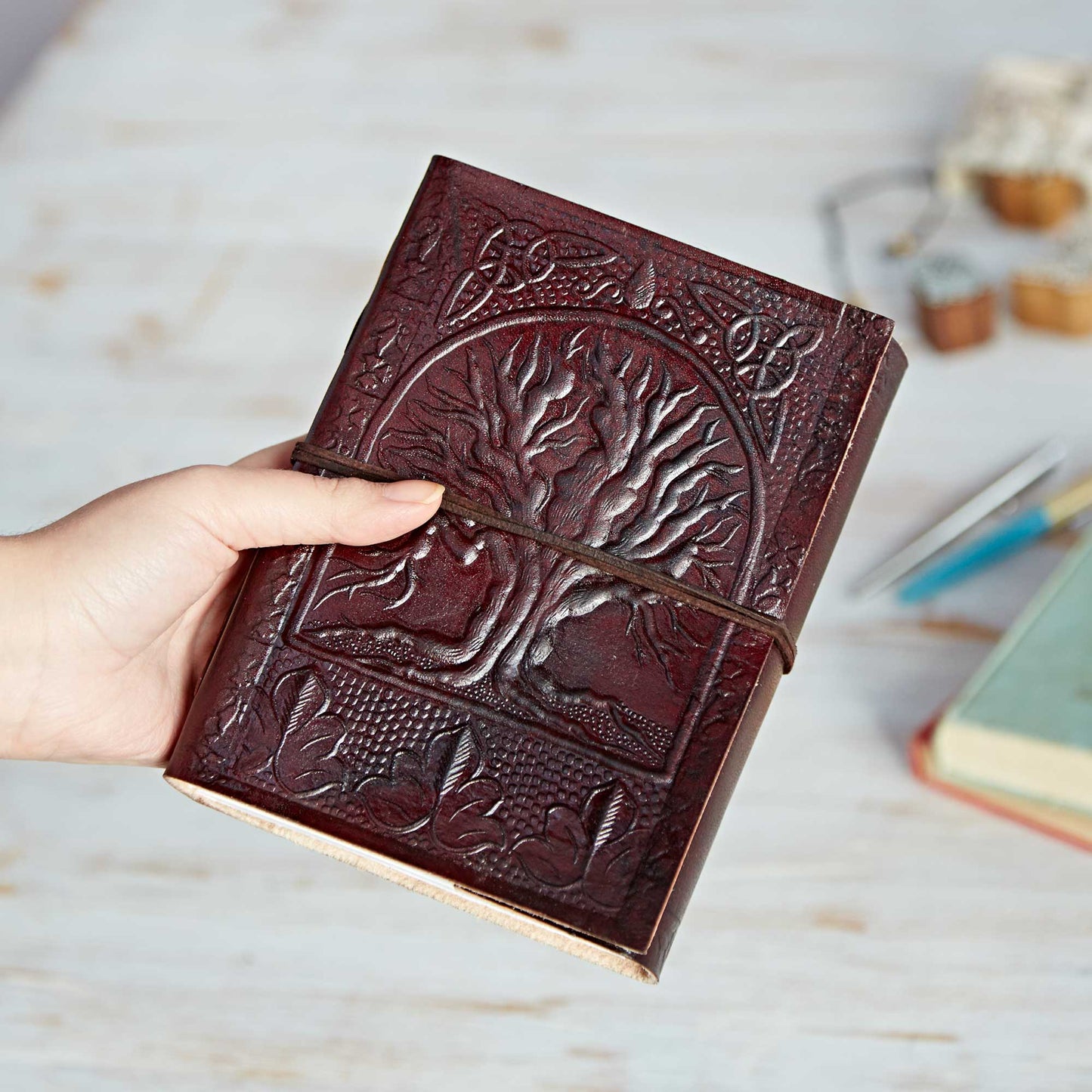 Indra Tree of Life Leather Journal