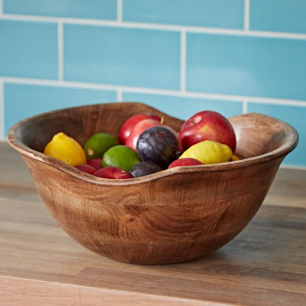 Natural Mango Wood Fruit Bowl