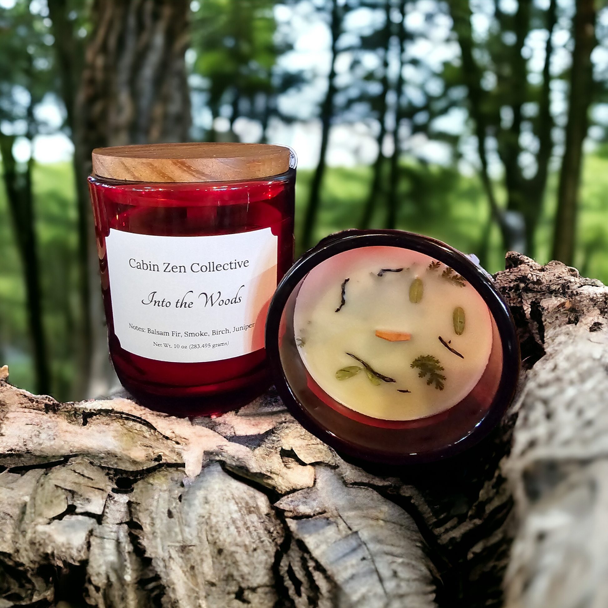 Into the Woods  Wood candles, Pearl candle, Balsam